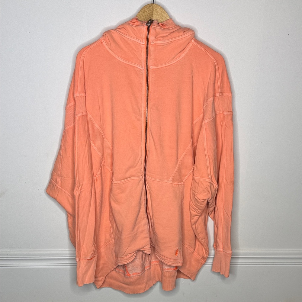 Free People Peach Zip-Up Hoodie